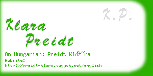 klara preidt business card